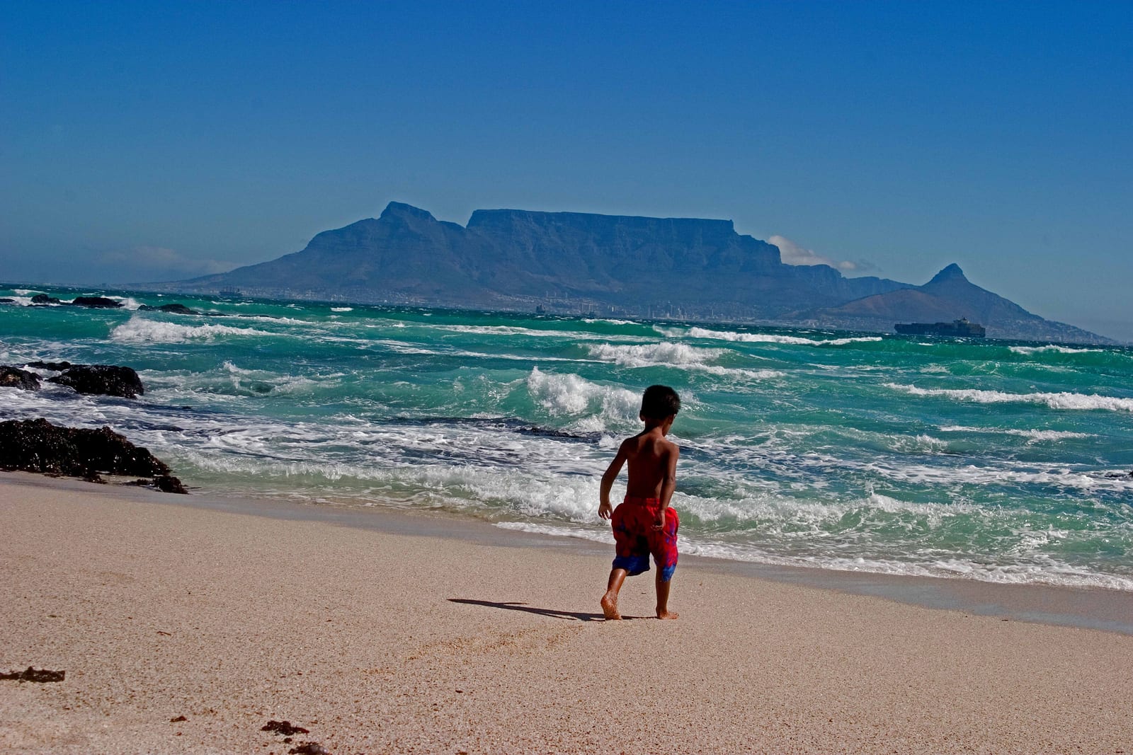 Table Mountain across Table Bay, seen from Blouberg beach