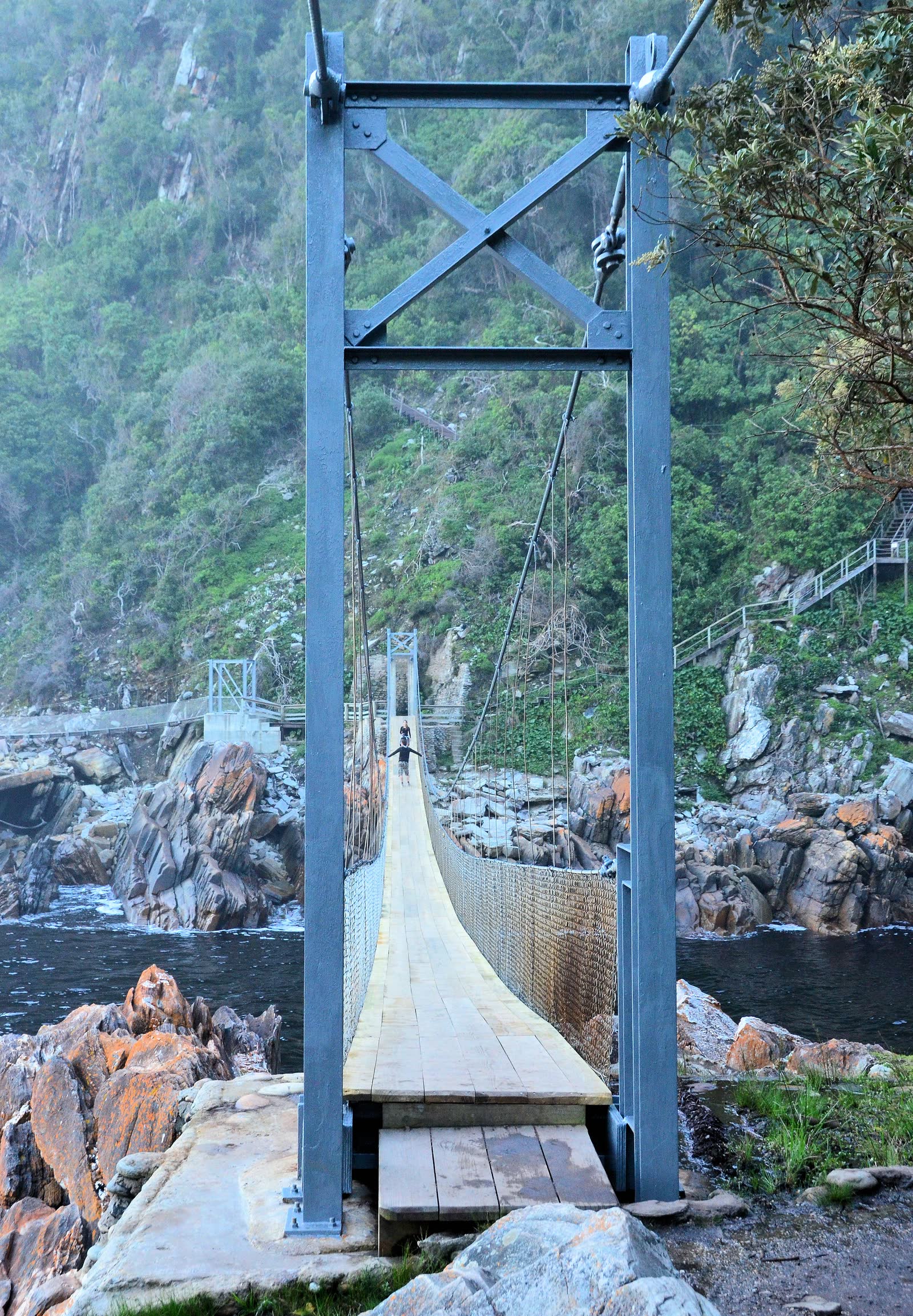 Suspension bridge over the Storms River mouth in Tsitsikamma